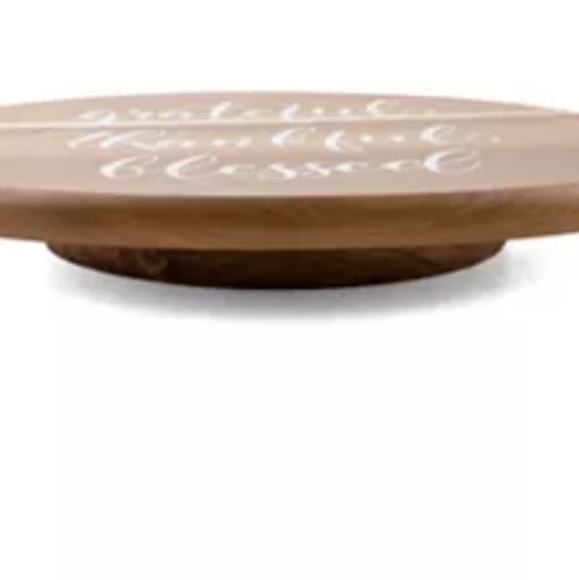 Thirstystone Garther Whitewashed Wood Lazy Susan - Picture 4 of 4